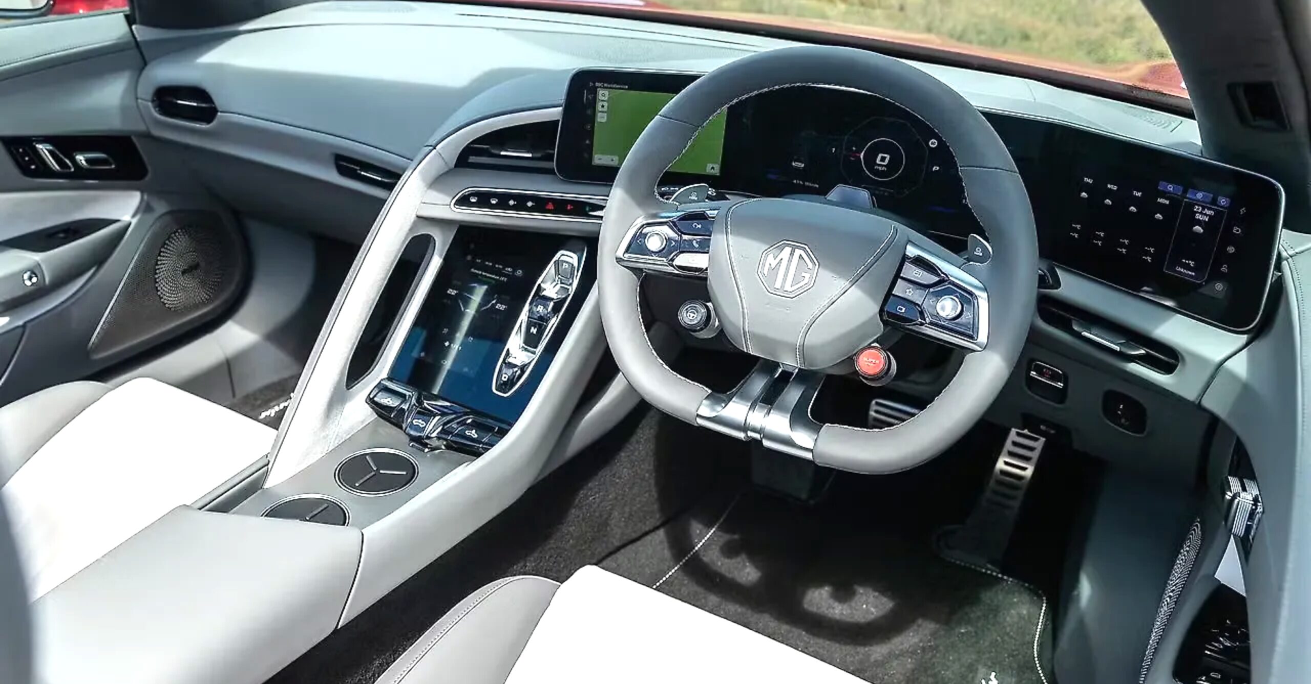 MG Cyberster car launches in india
MG cyber star interior look