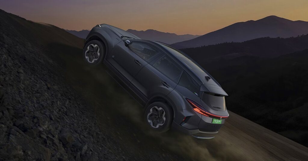 Tata Harrier EV rock mode