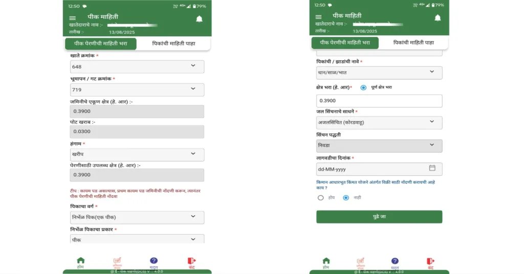E-peek pahani 2025 process Maharashtra